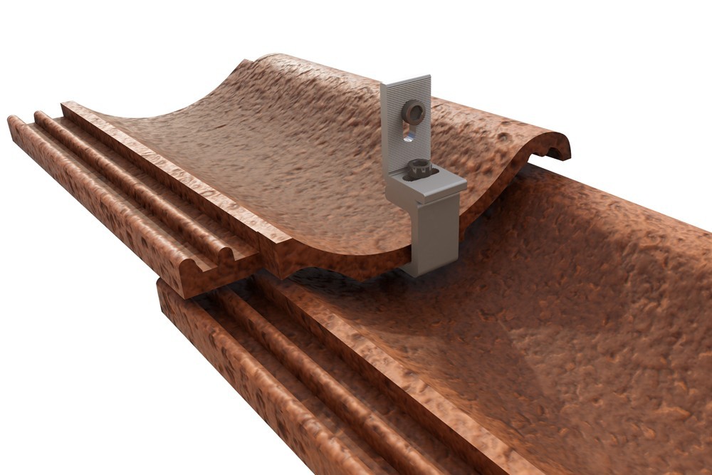 Length Adjustable Mounting System on Tile Roof - Installation Without Screwing To The Floor